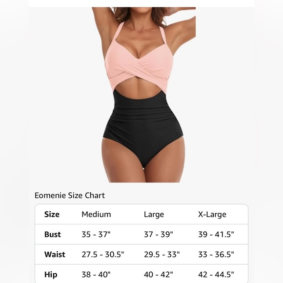 Elegant Peach & Black 
Full coverage
Tummy Control 
2025 summer season
2XL Women - Picture 2 of 6